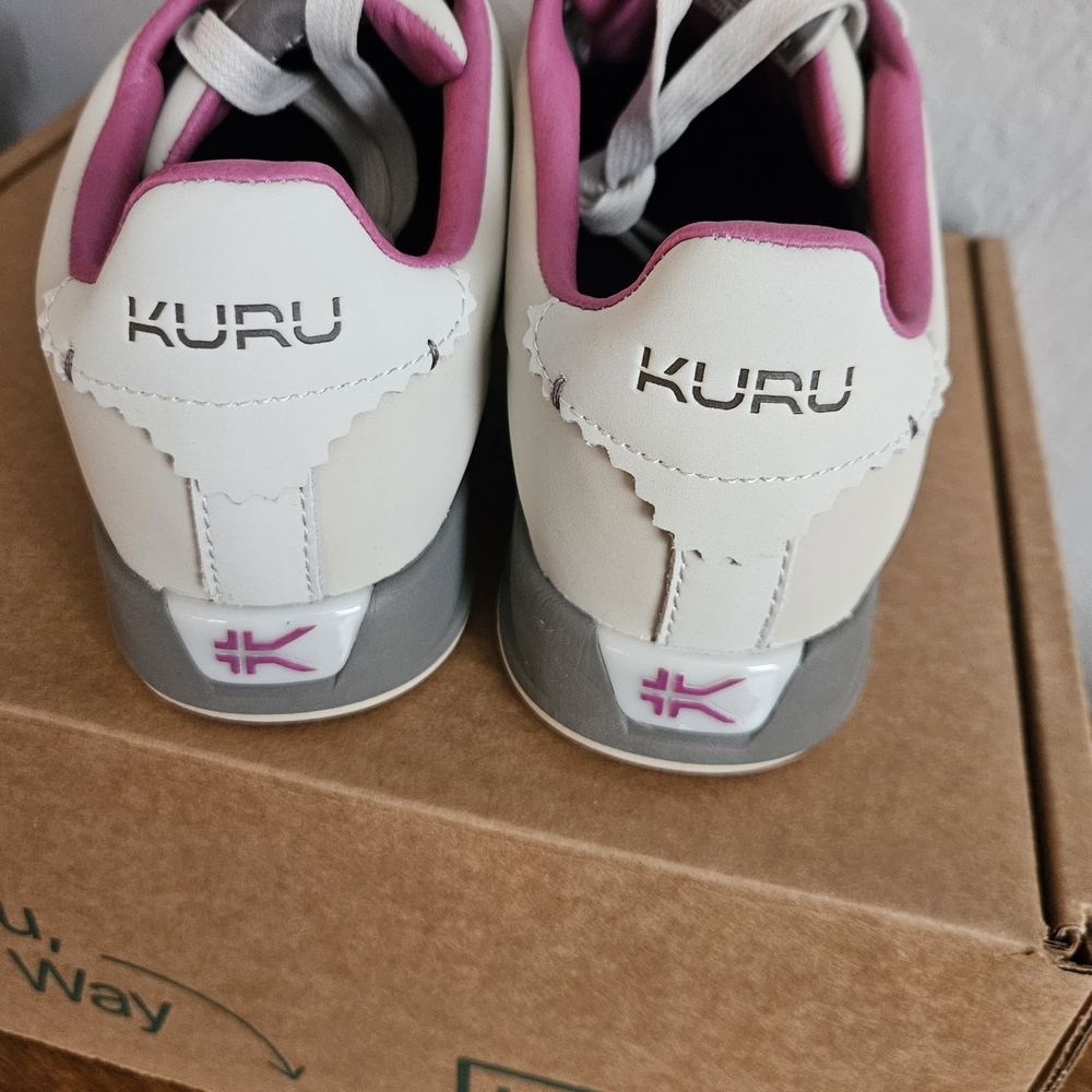 KURU Women's Cream and Gray Sneakers - Picture 4 of 7